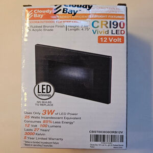 CR190 Vivid LED 9 volt Cloudy Bay Bronze LED Step Light